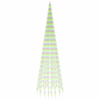 Vlaggenmast kerstboom 1134 LED's meerkleurig 800 cm