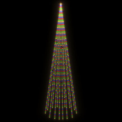Vlaggenmast kerstboom 1134 LED's meerkleurig 800 cm