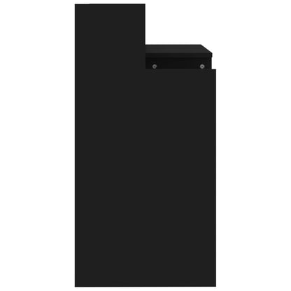 Desk with LED lighting 97x45x90 cm processed wood black