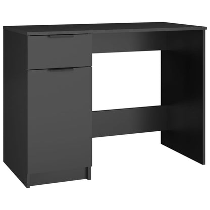 Desk 100x50x75 cm processed wood black