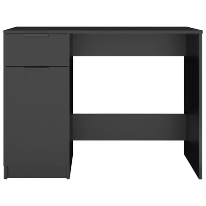 Desk 100x50x75 cm processed wood black