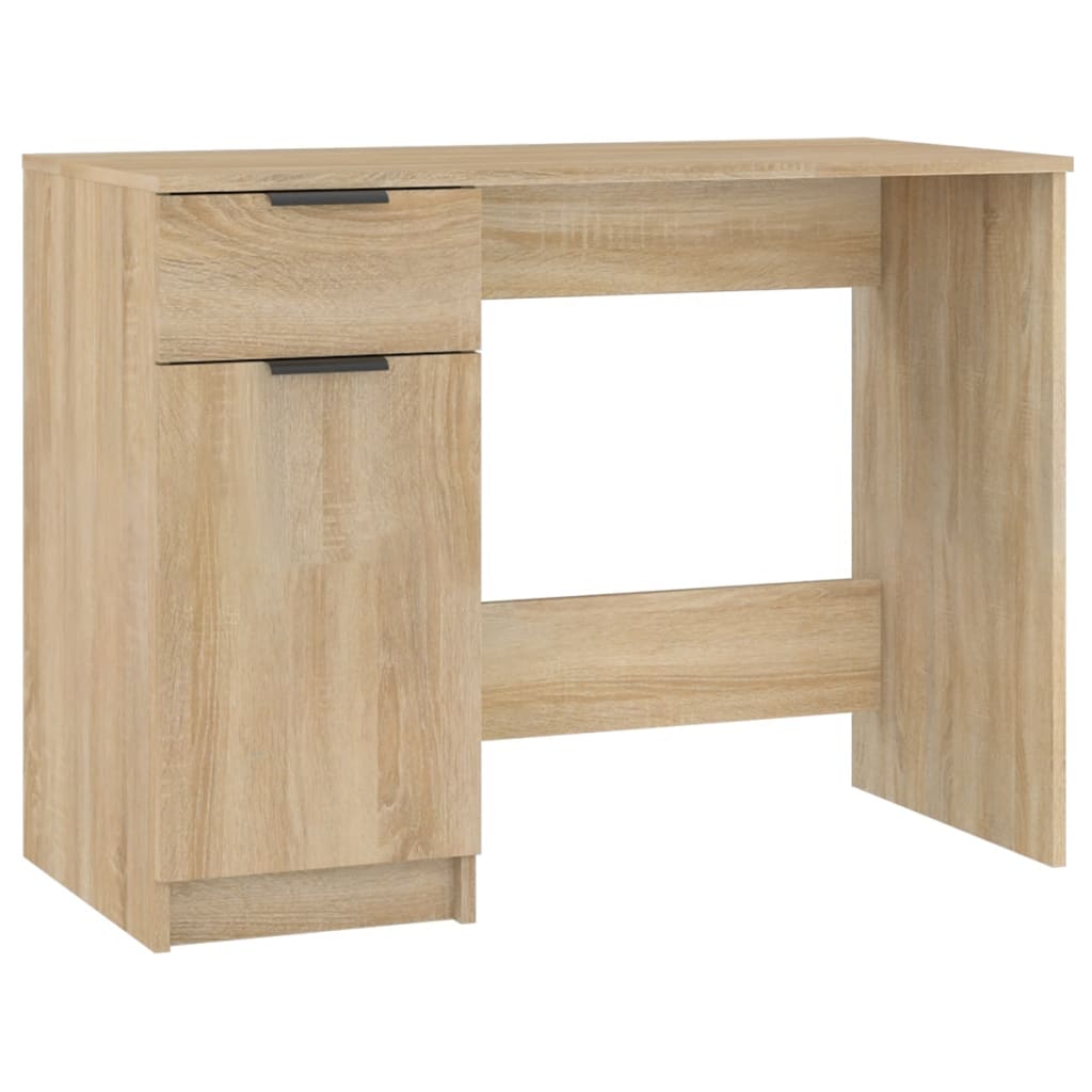 Bureau 100x50x75 cm bewerkt hout sonoma eikenkleurig