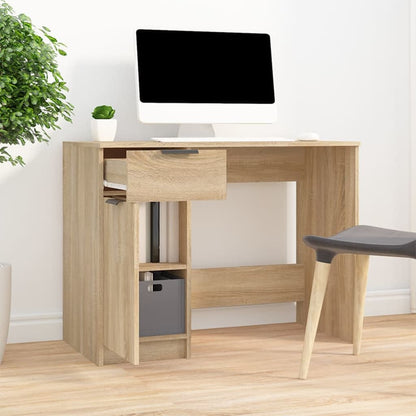 Bureau 100x50x75 cm bewerkt hout sonoma eikenkleurig