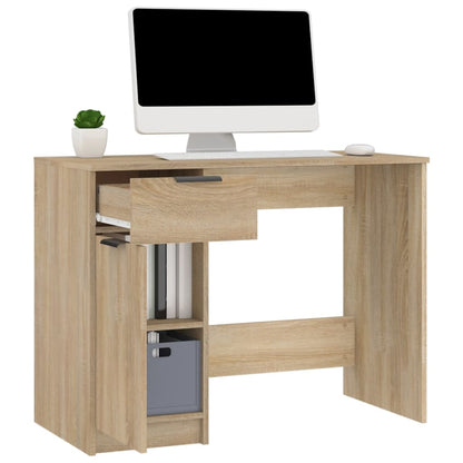 Bureau 100x50x75 cm bewerkt hout sonoma eikenkleurig