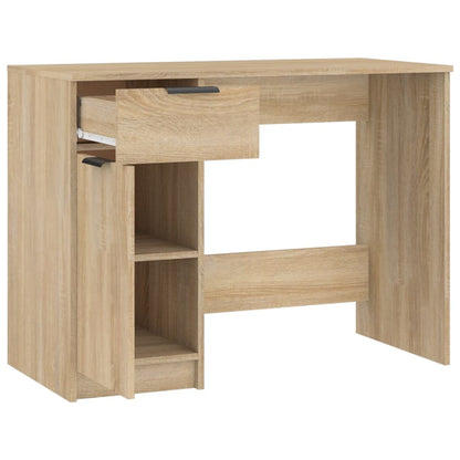 Bureau 100x50x75 cm bewerkt hout sonoma eikenkleurig