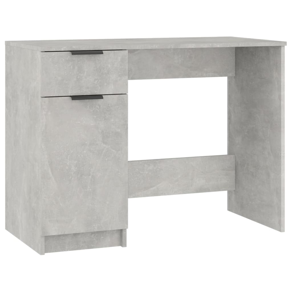 Desk 100x50x75 cm processed wood concrete gray