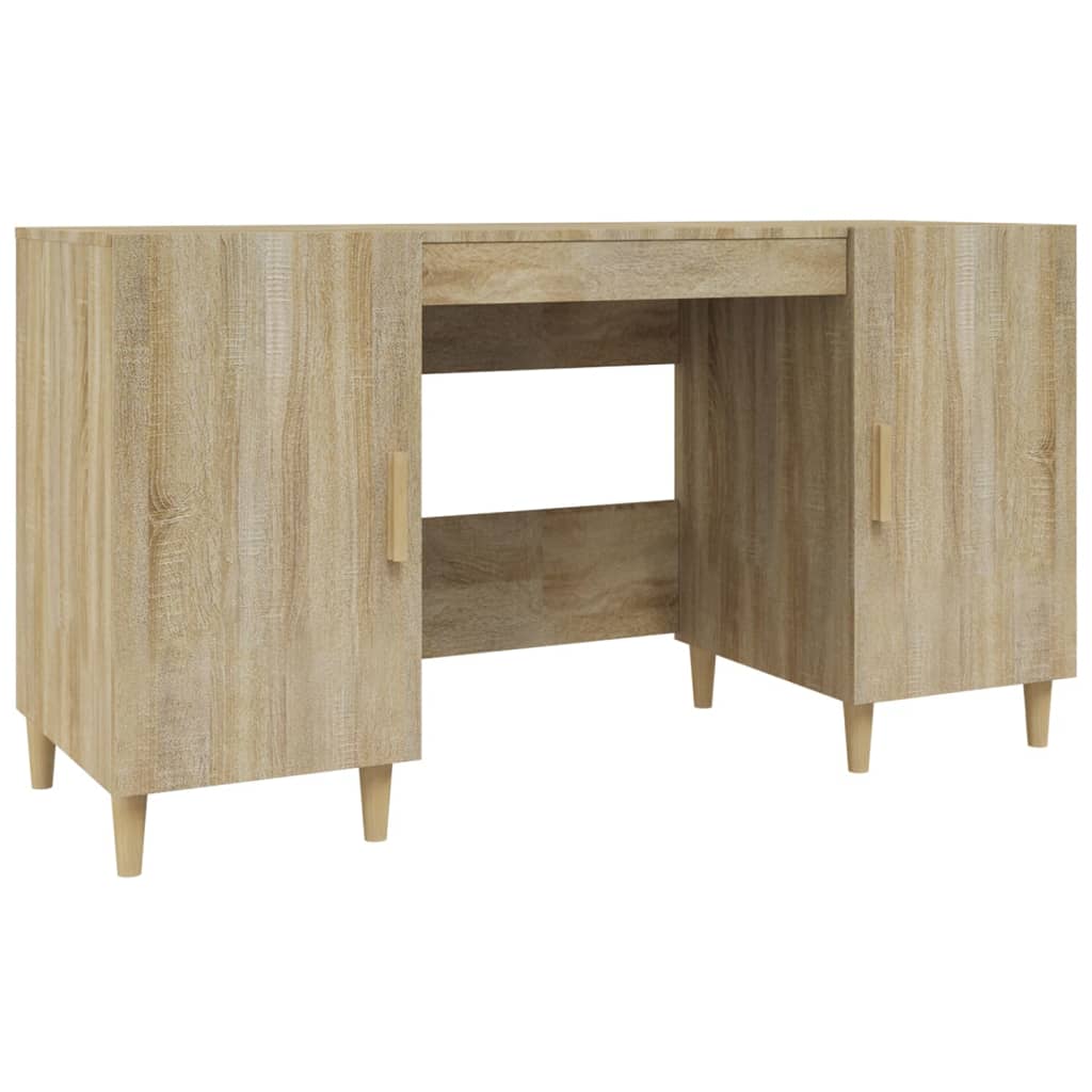Desk 140x50x75 cm processed wood sonoma oak color