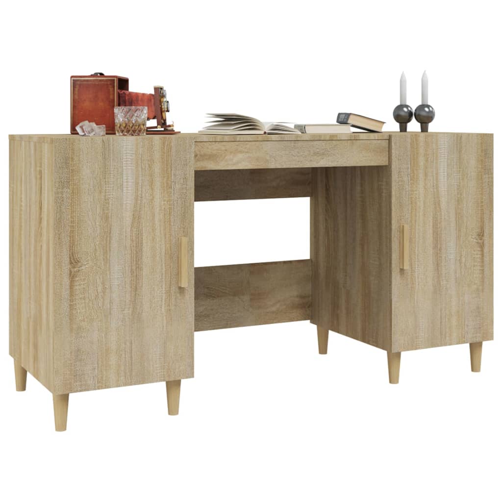 Desk 140x50x75 cm processed wood sonoma oak color