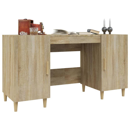 Desk 140x50x75 cm processed wood sonoma oak color