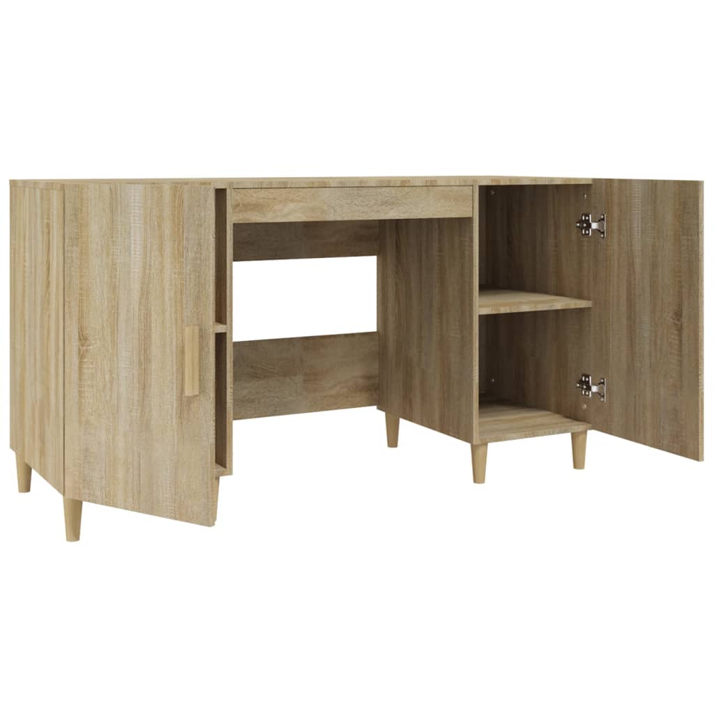 Desk 140x50x75 cm processed wood sonoma oak color