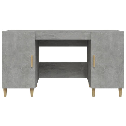 Desk 140x50x75 cm processed wood concrete gray