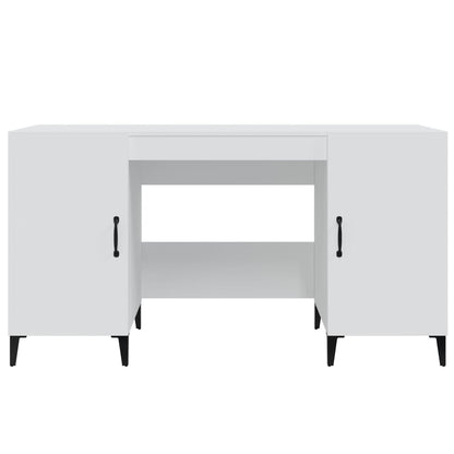 Bureau 140x50x75 cm bewerkt hout wit