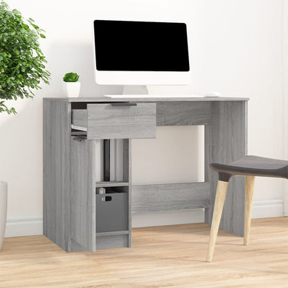 Desk 100x50x75 cm processed wood gray sonoma oak color