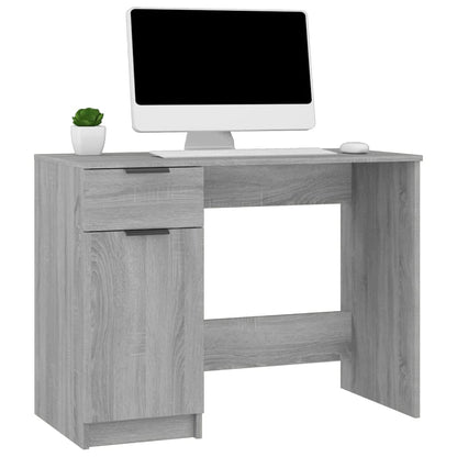 Desk 100x50x75 cm processed wood gray sonoma oak color