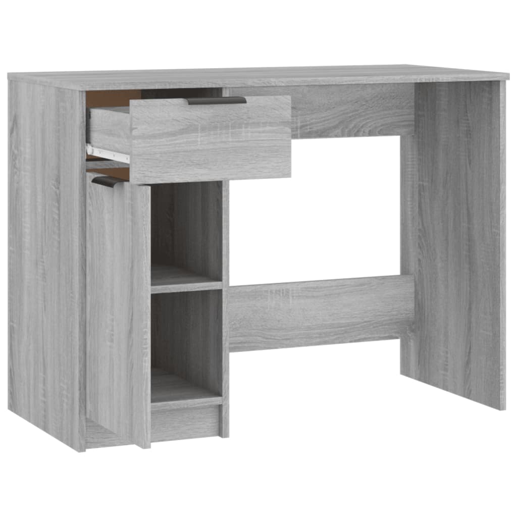Desk 100x50x75 cm processed wood gray sonoma oak color