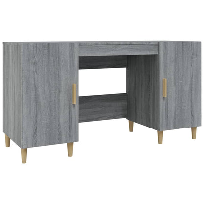 Bureau 140x50x75 cm bewerkt hout grijs sonoma eikenkleurig