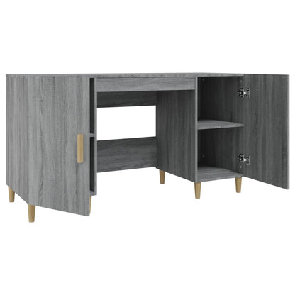 Bureau 140x50x75 cm bewerkt hout grijs sonoma eikenkleurig
