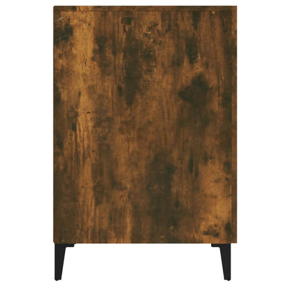 Desk 140x50x75 cm processed wood smoked oak color