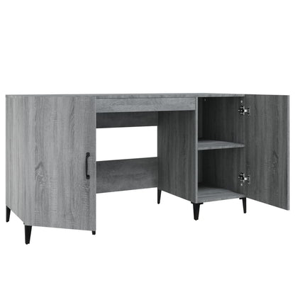 Bureau 140x50x75 cm bewerkt hout grijs sonoma eikenkleurig