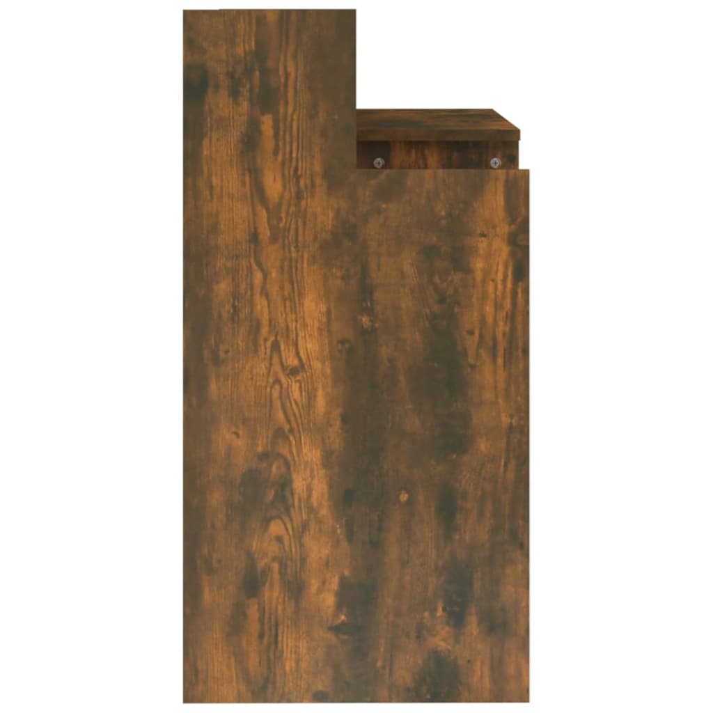 Desk with LED lighting 97x45x90 cm wood smoked oak color