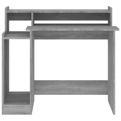 Desk with LED lighting 97x45x90 cm wood gray sonoma oak