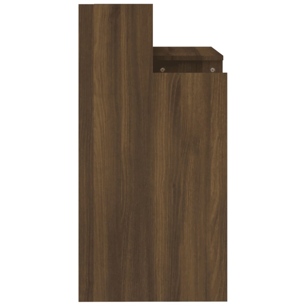 Schreibtisch mit LED-Beleuchtung 97x45x90 cm Holz braun Eiche Farbe