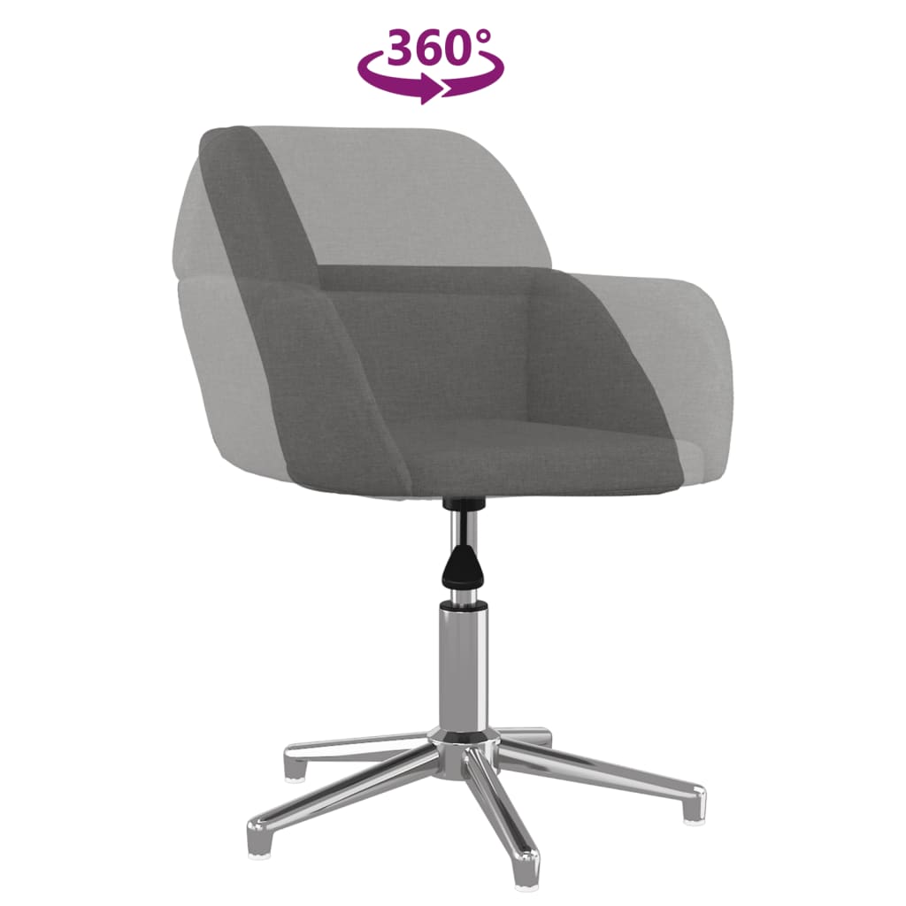 Office chair swivel fabric light gray