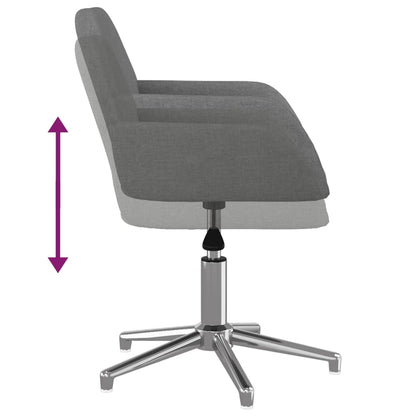 Office chair swivel fabric light gray