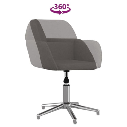 Office chair swivel fabric dark gray