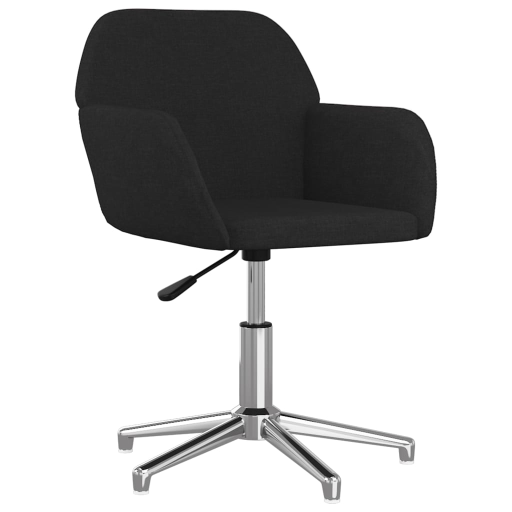 Office chair swivel fabric black