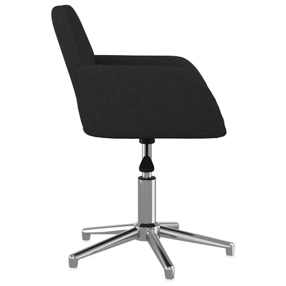 Office chair swivel fabric black