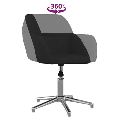Office chair swivel fabric black