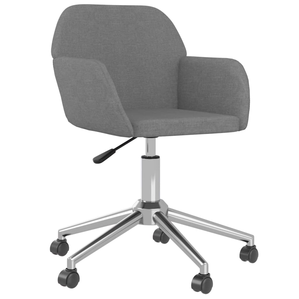 Office chair swivel fabric light gray