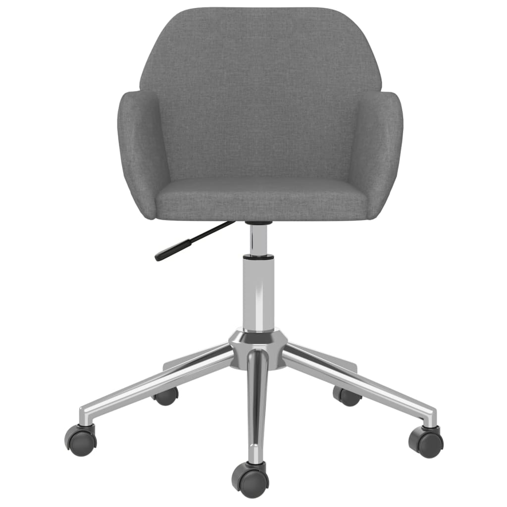 Office chair swivel fabric light gray
