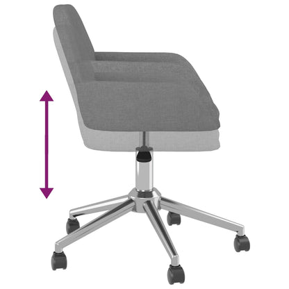 Office chair swivel fabric light gray