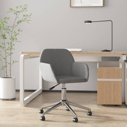 Office chair swivel fabric light gray