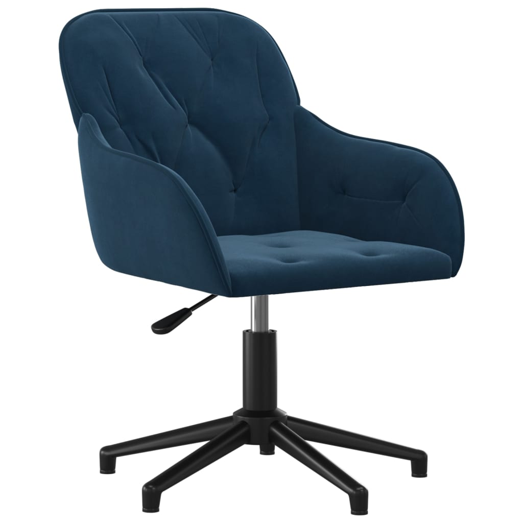 Office chair swivel velvet blue