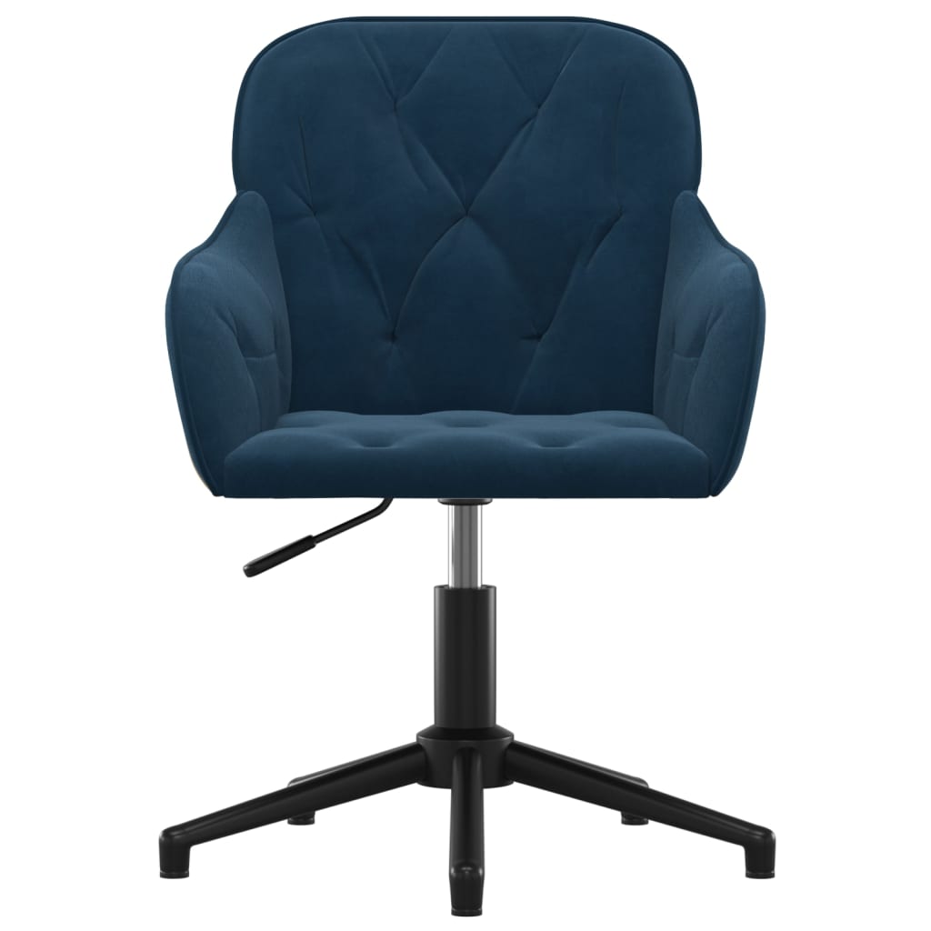 Office chair swivel velvet blue