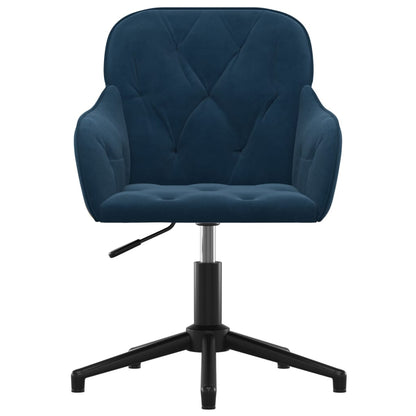 Office chair swivel velvet blue