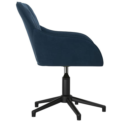 Office chair swivel velvet blue