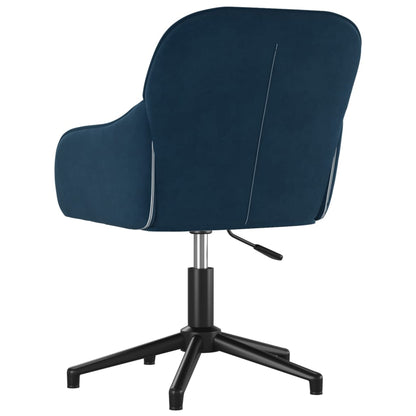 Office chair swivel velvet blue