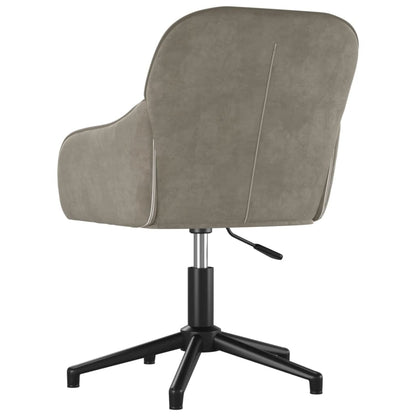 Office chair swivel velvet light gray