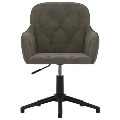 Office chair swivel velvet dark gray