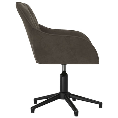 Office chair swivel velvet dark gray