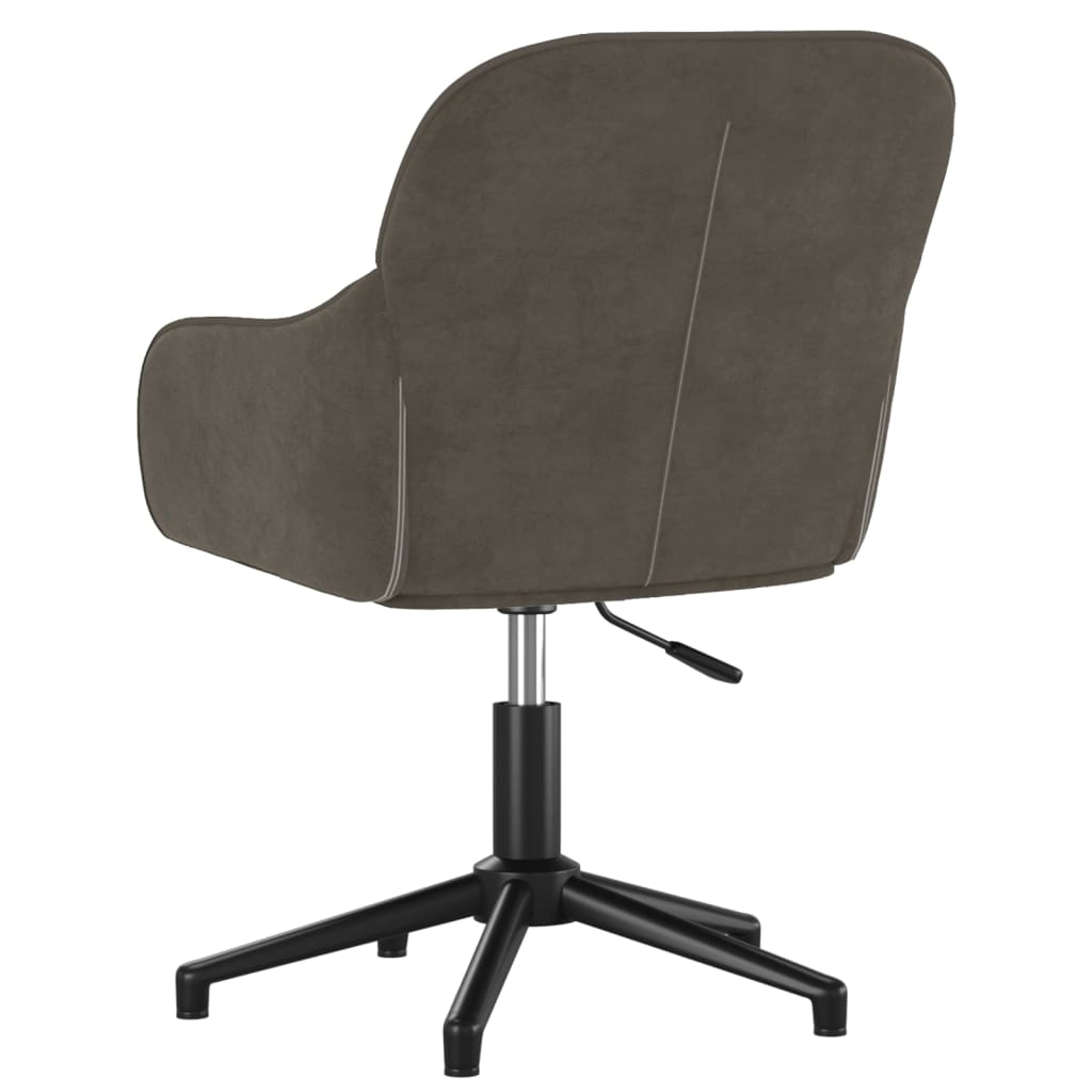 Office chair swivel velvet dark gray