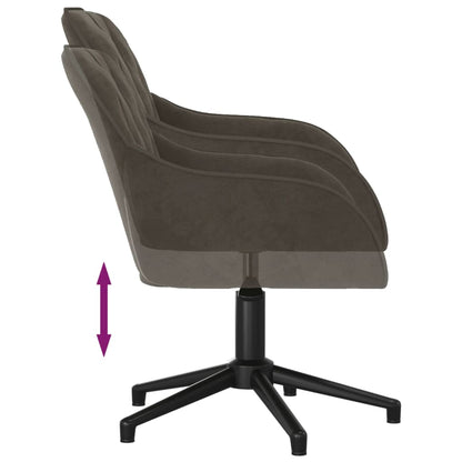 Office chair swivel velvet dark gray