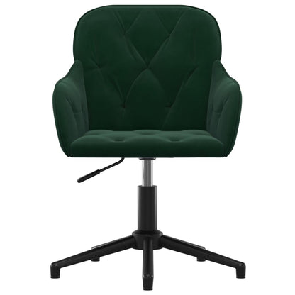 Office chair swivel velvet dark green