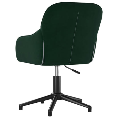 Office chair swivel velvet dark green