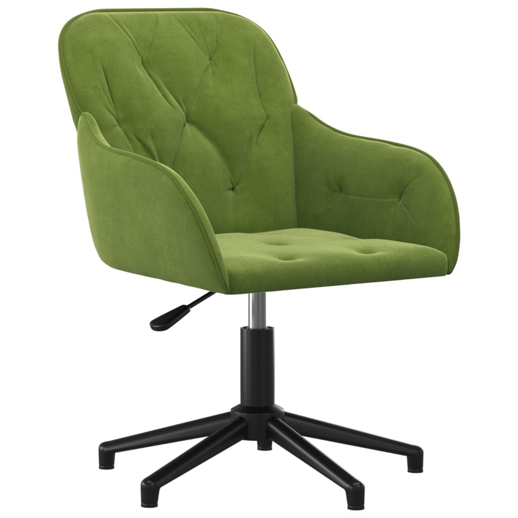Office chair swivel velvet light green