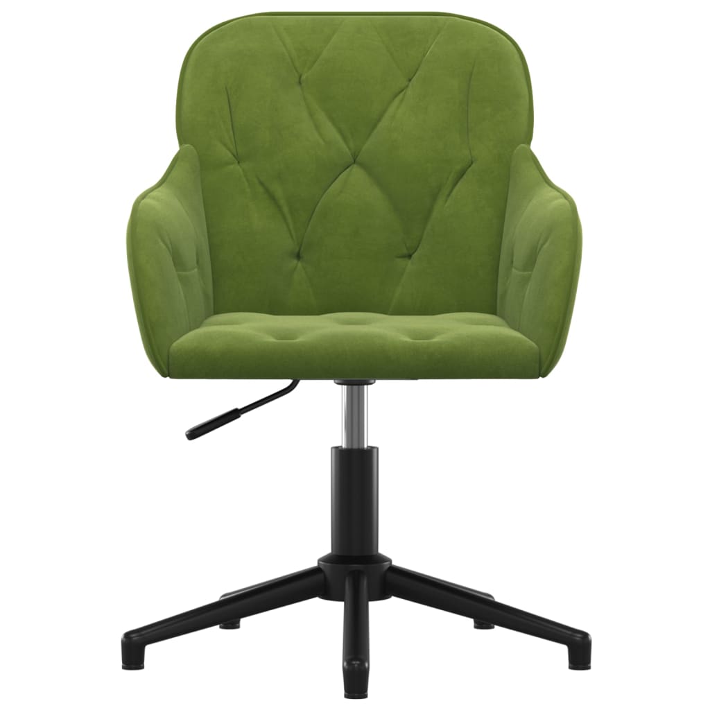 Office chair swivel velvet light green